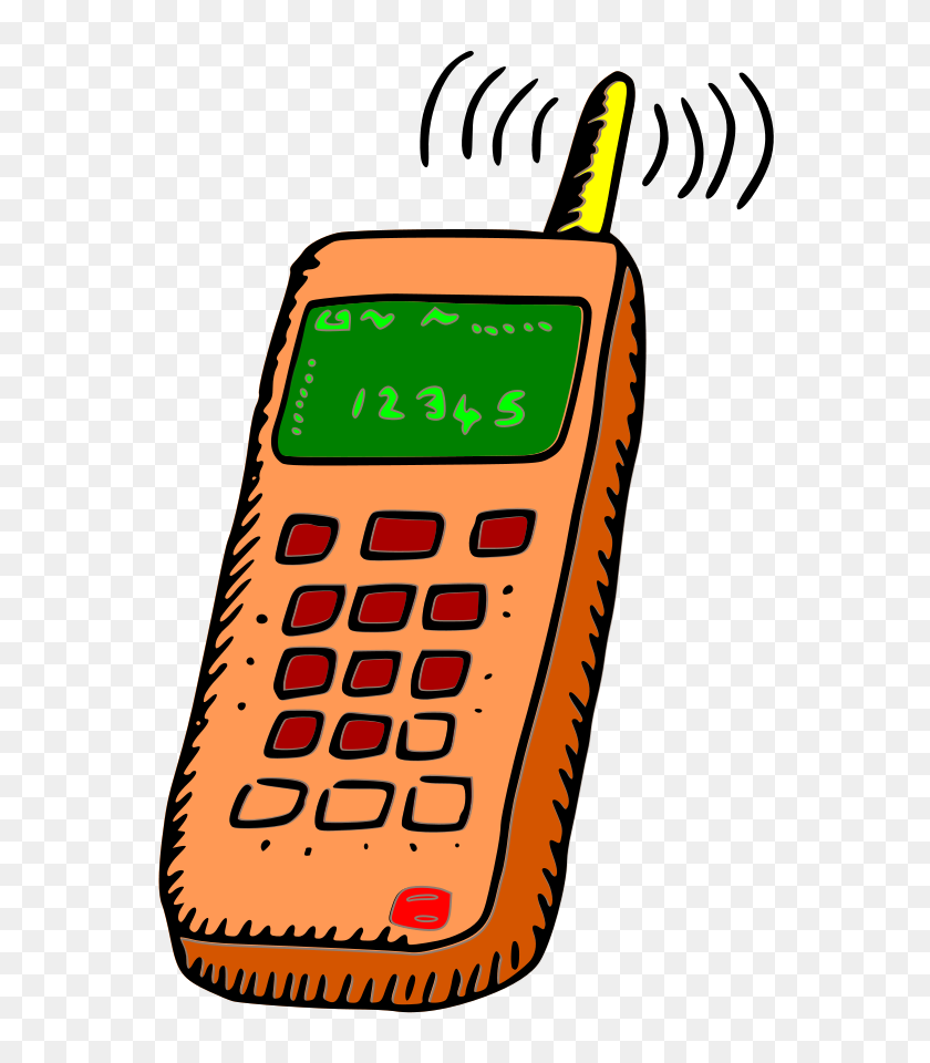 593x900 Аналоговый Мобильный Телефон Клипарт Векторный Клипарт Онлайн - Телефон Клипарт