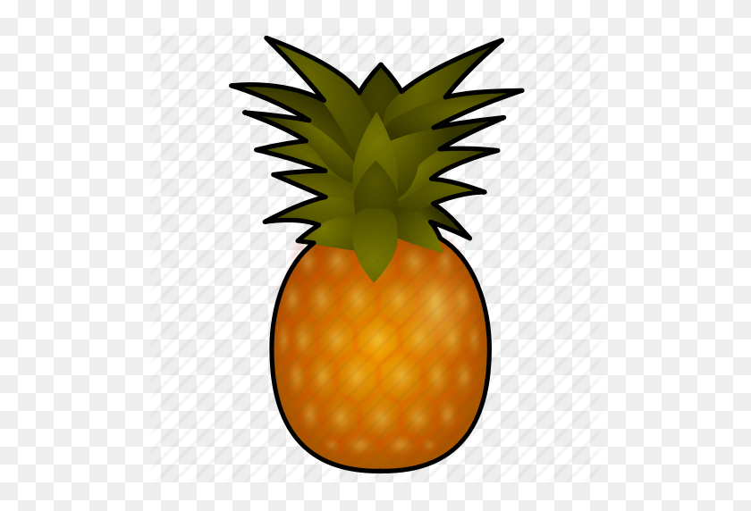 512x512 Ananas, Cooking, Food, Fruit, Pineapple, Tropical Icon - Pina PNG
