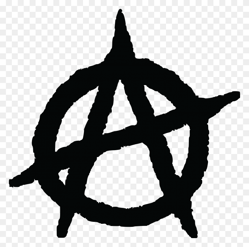 4000x3970 Анархизм Символ Анархии Клипарт - Черный Кулак Png