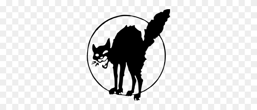 272x300 Anarchist Anarchosyndikalist Black Cat Logo Vector - Cat Vector PNG