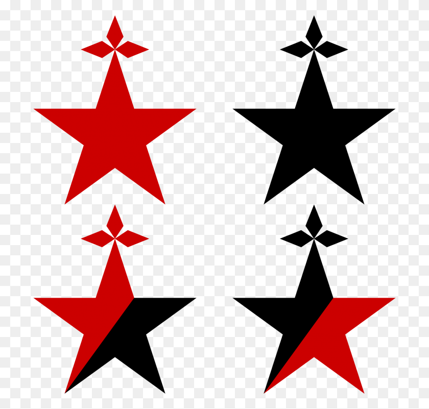 2000x1902 Anarchist Stars With Ermine Spots - Red Stars PNG