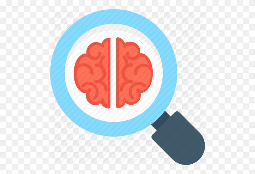 512x512 Анатомия, Мозг, Лупа, Неврология, Поисковые Отруби - Картинка По Анатомии