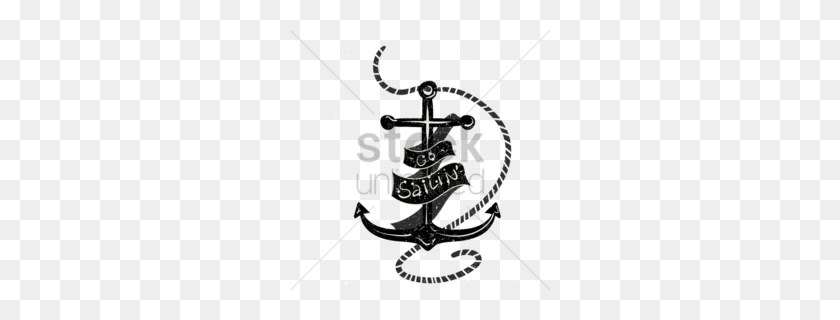 260x260 Anchor Black And White Clipart - Anchor Clipart PNG