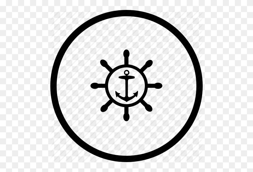512x512 Anchor, Boat, Control, Sailor, Ship, Wheel Icon - Ship Wheel PNG