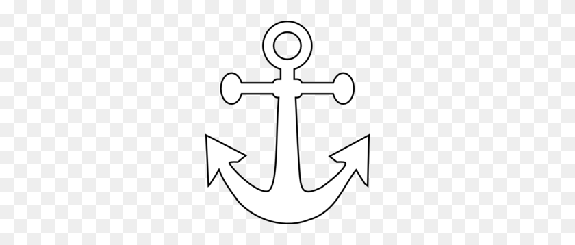 240x298 Anchor Clipart Black And White Free Images - Anchor With Rope Clipart