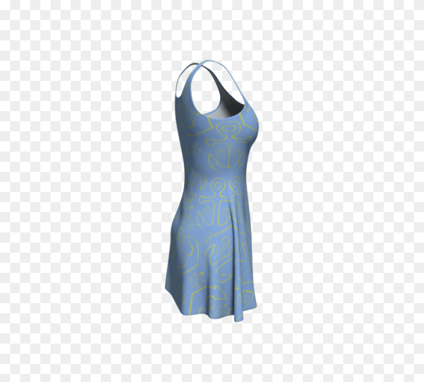 784x700 Anchor Dream Flare Dress - Blue Flare PNG