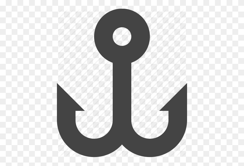 448x512 Anchor, Fish, Fishing, Hook, Link Icon - Hook PNG