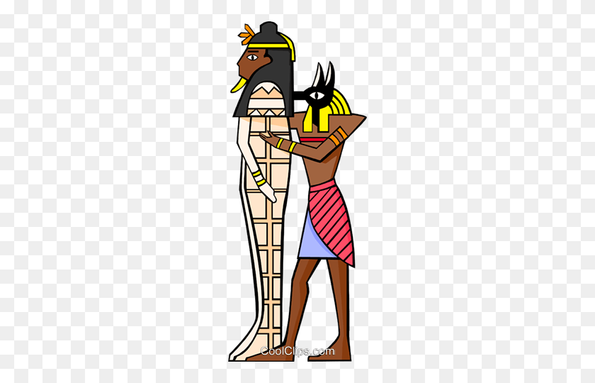 196x480 Ancient Egypt Royalty Free Vector Clip Art Illustration - Ancient Clipart