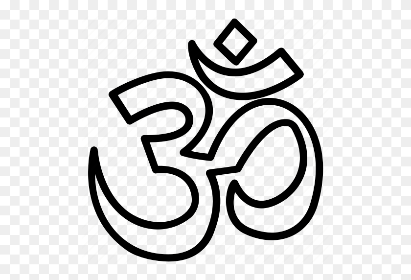 512x512 Древний Герб, Символ Божественности, Индуистский Символ, Индийская Религия, Символ Ом - Ом Png