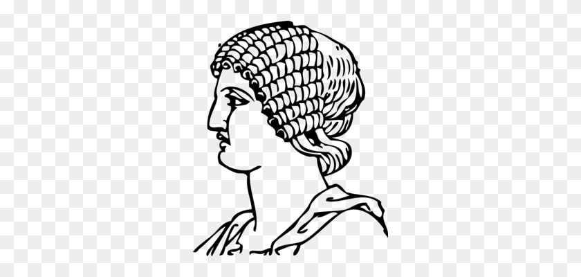 282x340 Ancient Greece Hairstyle Greek Language - Athena Clipart