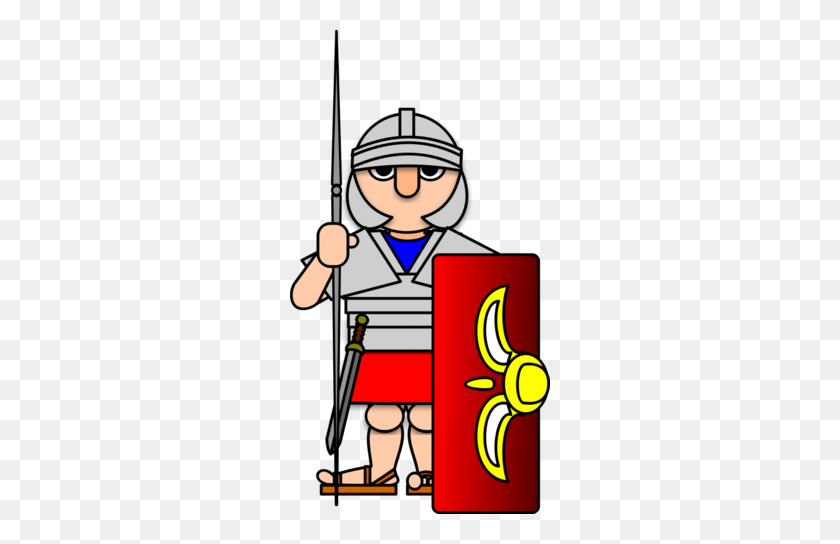 260x484 Ancient Rome Clipart - Gladiator Clipart