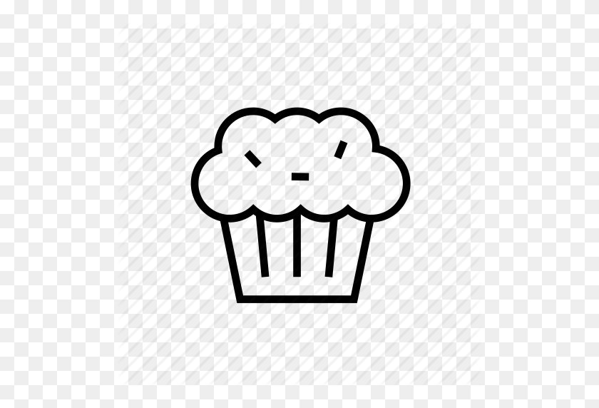 512x512 And, Cake, Cupcake, Dessert, Food, Kitchen, Muffin, Outline Icon - Cupcake Outline Clipart