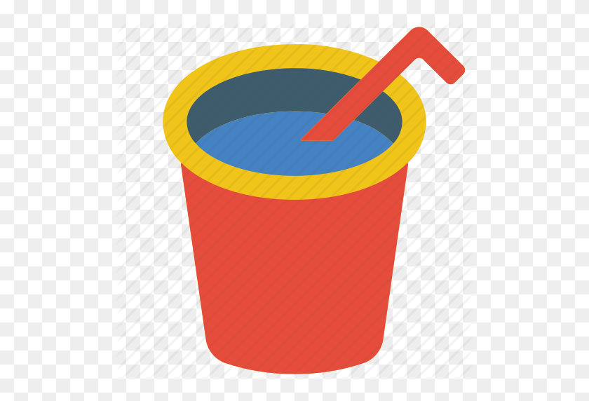 512x512 And, Cup, Drink, Food, Juice, Straw Icon - Cup With Straw Clipart
