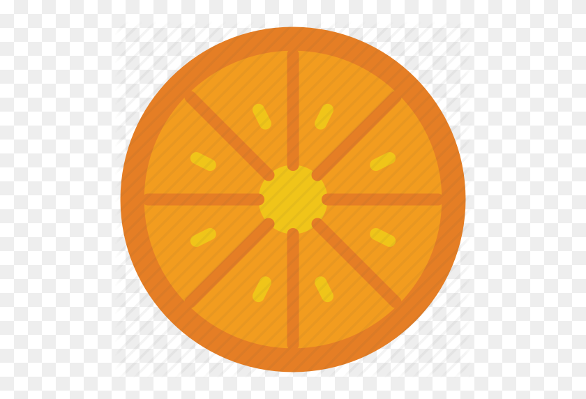 512x512 And, Drink, Food, Fruit, Orange, Slice Icon - Orange Slice PNG