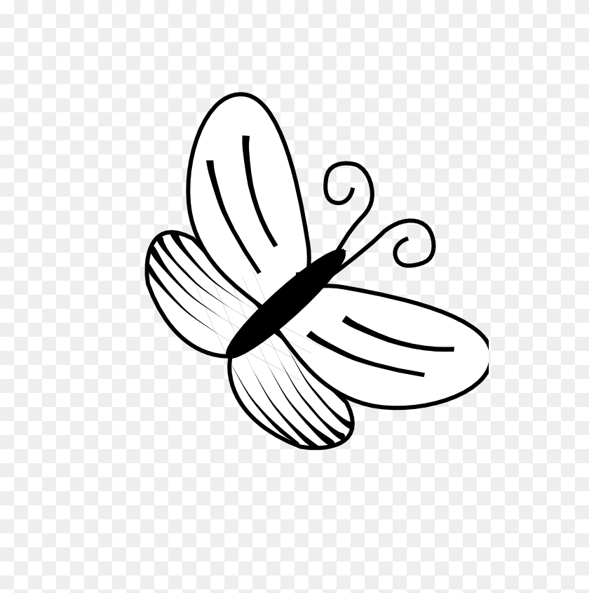 555x785 Бабочки И Бабочки Розовый Клипарт Бабочки Искусство Клипарт - Масло Клипарт Черно-Белый