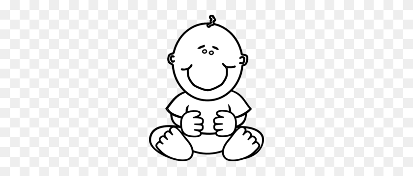 234x299 And White Baby Clipart - Baby Crawling Clipart