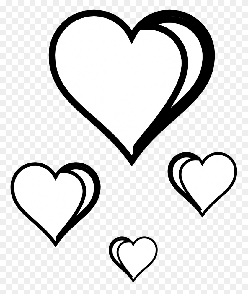 999x1198 And White Valentines Day Duck Clip Art Black Valentine - Valentines Day Hearts Clipart