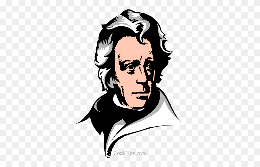 354x480 Andrew Jackson Royalty Free Vector Clipart Ilustración - Andrew Jackson Clipart