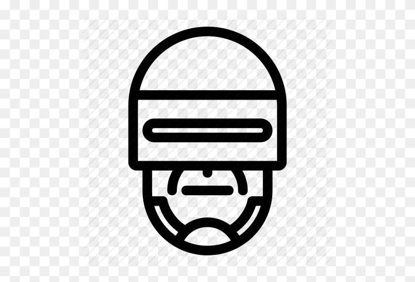 512x512 Android, Crime, Justice, Law, Officer, Police, Robocop, Robot Icon - Robocop PNG