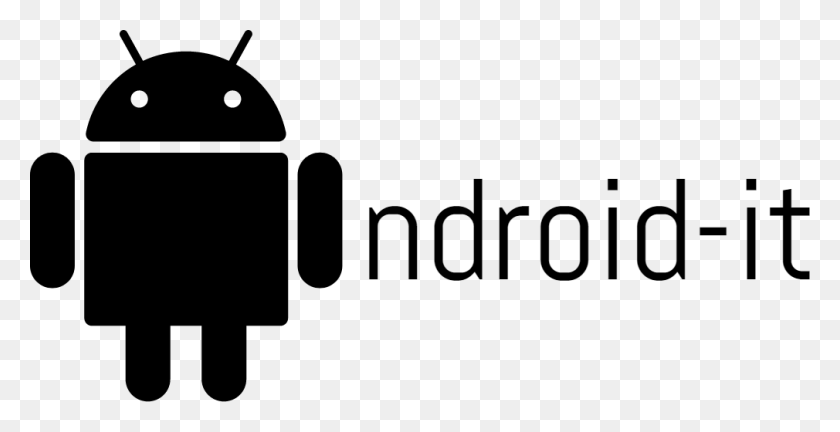 1010x482 Android It Encabezado Logotipo Negro - Logotipo De Android Png