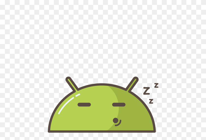 512x512 Android, Móvil, Robot, Durmiendo, Icono Cansado - Cansado Png