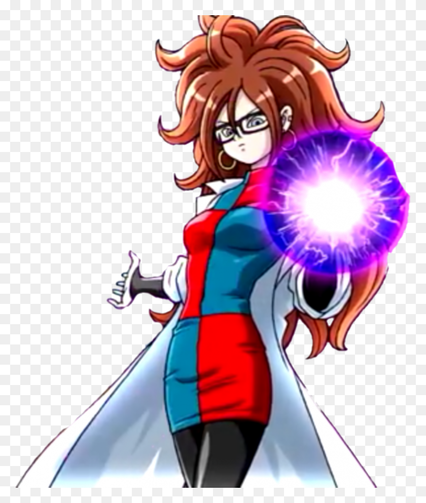 817x978 Android With Purple Ki Ball - Android 21 PNG