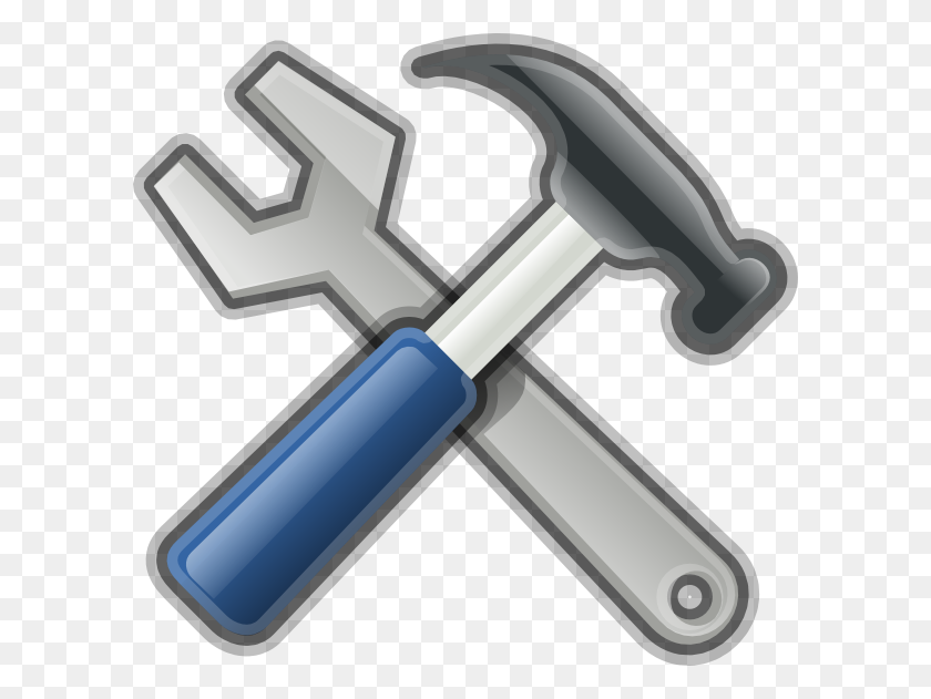 600x571 Andy Tools Hammer Spanner Clip Art - Maintenance Man Clipart