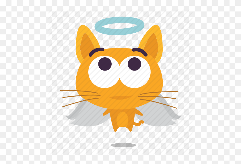 512x512 Angel, Cat, Emoji Icon - Cat Emoji PNG