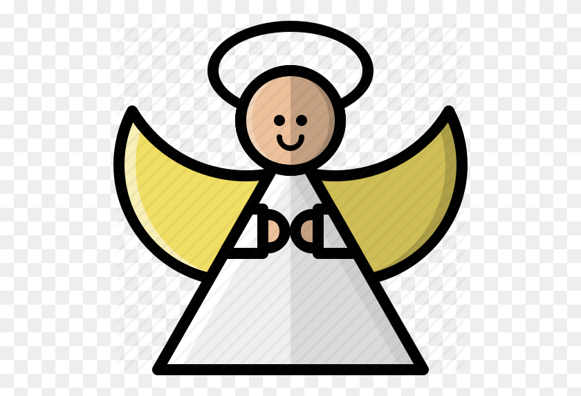 512x512 Angel, Christmas, Halo, Holidays, Saint, Tree Topper, Wings Icon - Angel Halo PNG