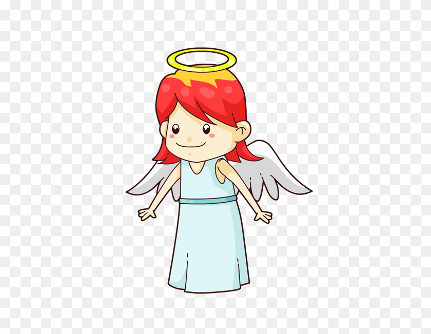 445x591 Angel Clipart De Dibujos Animados De Angel - Baby Girl Dress Clipart