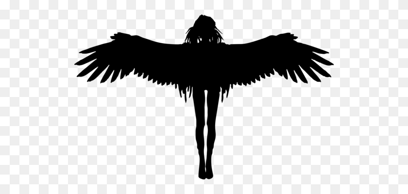 534x340 Angel Clipart Free Download - Angel Silhouette PNG