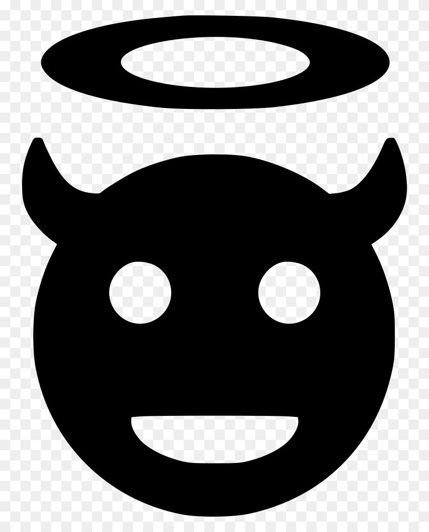 754x980 Angel Devil Face Smile God Hell Png Icon Free Download - Hell PNG