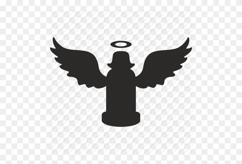 512x512 Ангел, Бог, Герой, Святой, Статуя, Значок Крылья - Статуя Ангела Png