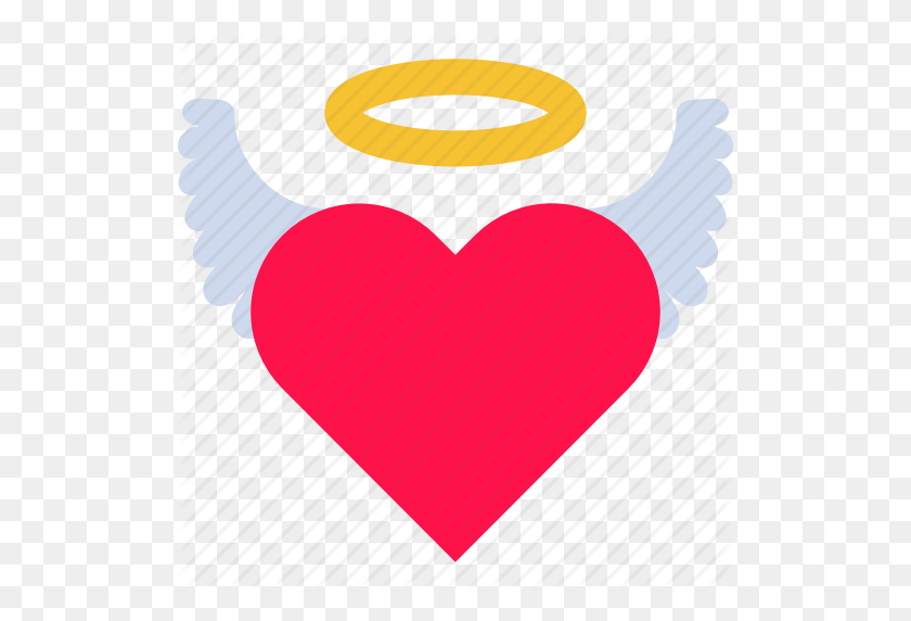 512x512 Ангел, Ореол, Сердце, Святой, Идеал, Любовь, Значок Крыла - Ангел Ореол Png