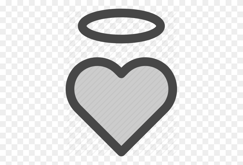 391x512 Angel, Halo, Heart, Love, Passion, Pure, Saint Icon - Heart Vector PNG