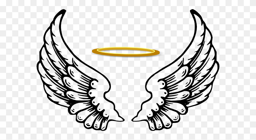 600x401 Angel Halo With Wings At Clkercom Vector Online Clipart Cricut - Winged Shoe Clip Art