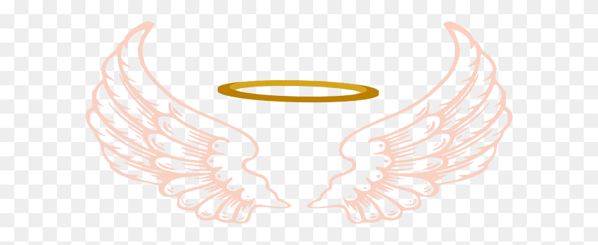 600x285 Angel Halo Con Alas Clipart - Angel Halo Png
