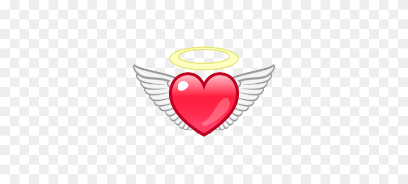 320x320 Angel Heart Emojidex - Heart Emojis PNG