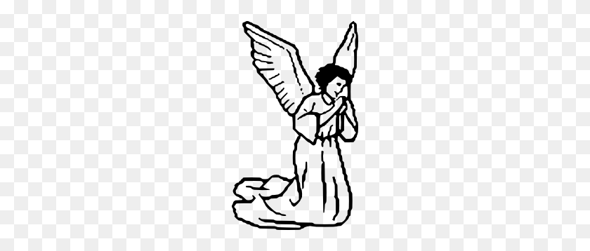 180x298 Angel Kneeling Clip Art - Praying Angel Clipart