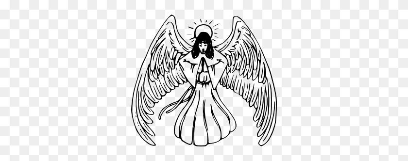 300x272 Ангел Молится Татуировки Картинки - Молящийся Ангел Клипарт