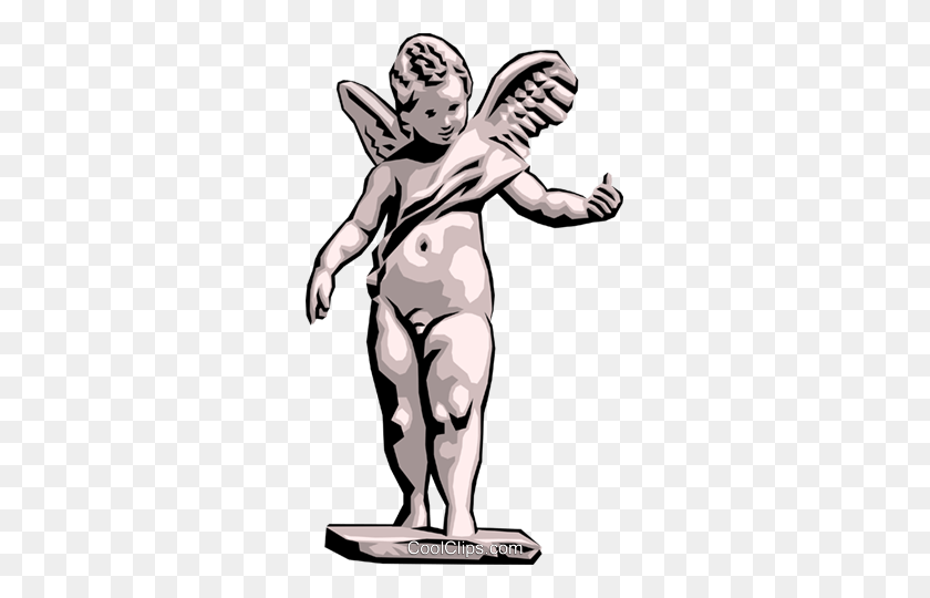 287x480 Estatua De Ángel, Libre De Regalías, Imágenes Prediseñadas De Vector Ilustración - Estatua De Clipart