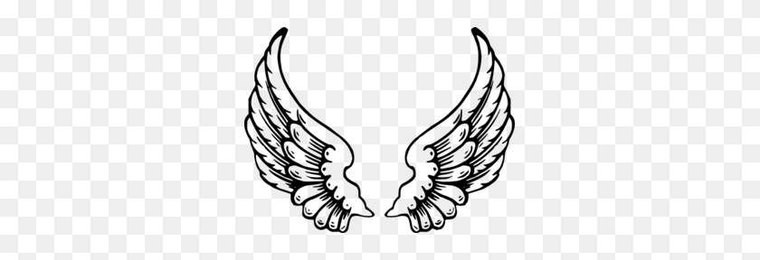 299x228 Angel Wings Png, Clip Art For Web - Angel Tree Clipart