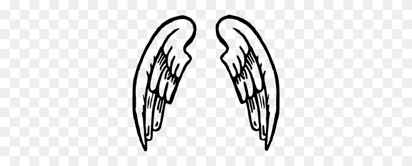 300x280 Angel Wings Tattoo Png, Clip Art For Web - Tattoo PNG