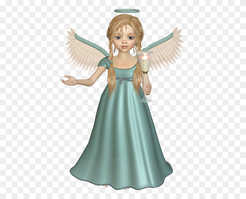 423x620 Angel With Candle Free Png Clipart - Angels PNG