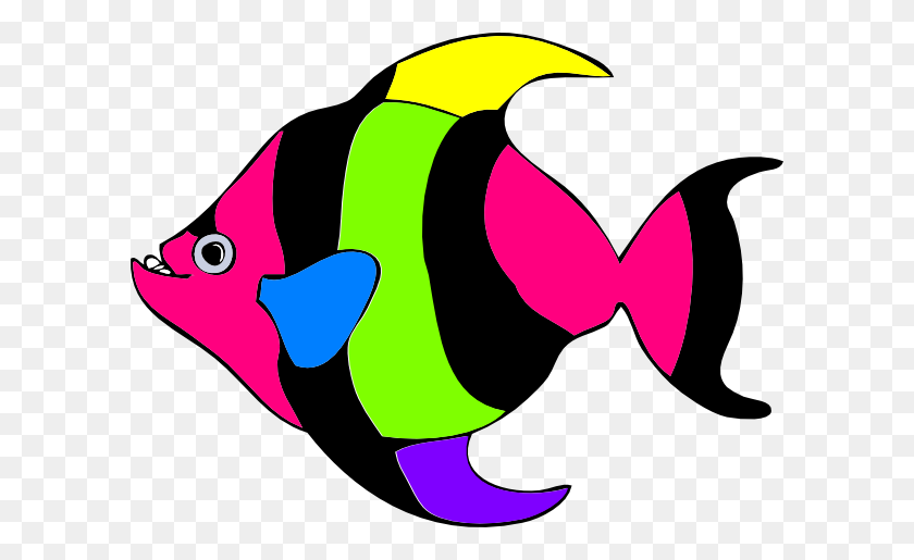 600x455 Angelfish Clipart Colourful Fish - Angelfish Clipart