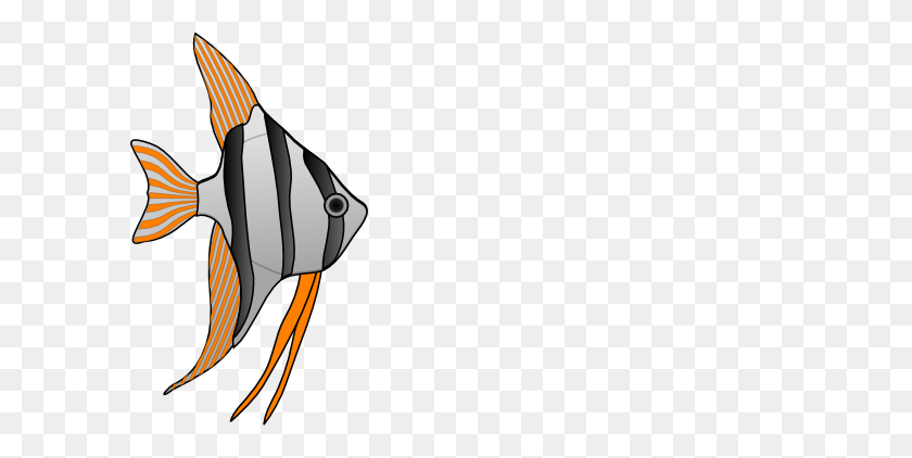600x362 Рыба-Ангел Клипарт Оранжевая Рыба - Клипарт Рыба-Ангел