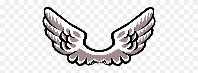 480x252 Angel's Wings Royalty Free Vector Clip Art Illustration - Wings Clipart