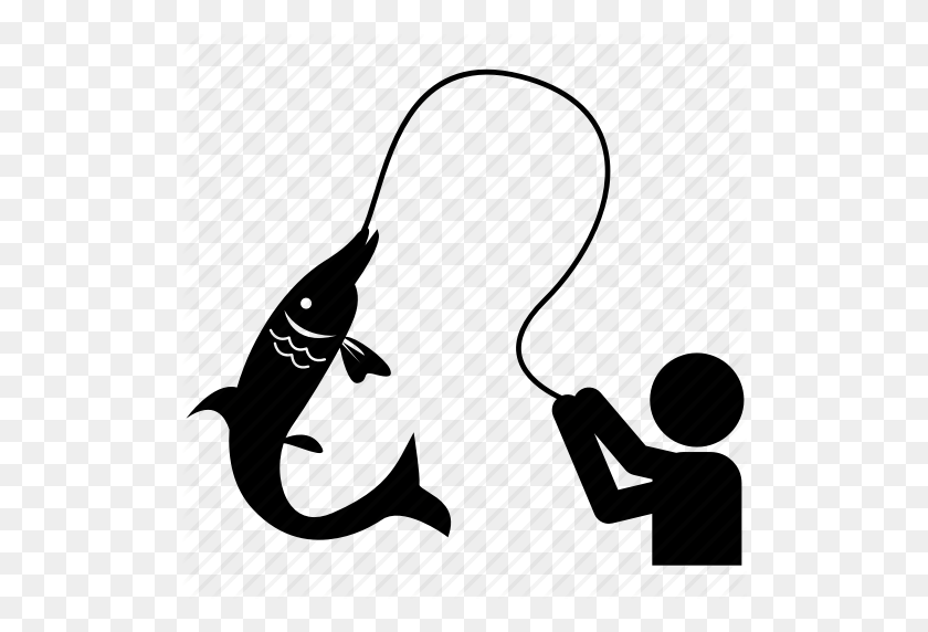 512x512 Angle, Bait, Fish, Fisherman, Fishhook, Fishing, Hook Icon - Fish Hook Clipart Black And White