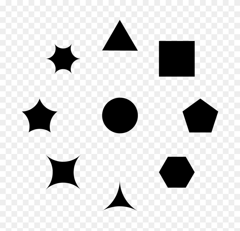 750x750 Ángulo De La Geometría De La Forma Geométrica De Polígono - Las Formas De Imágenes Prediseñadas En Blanco Y Negro