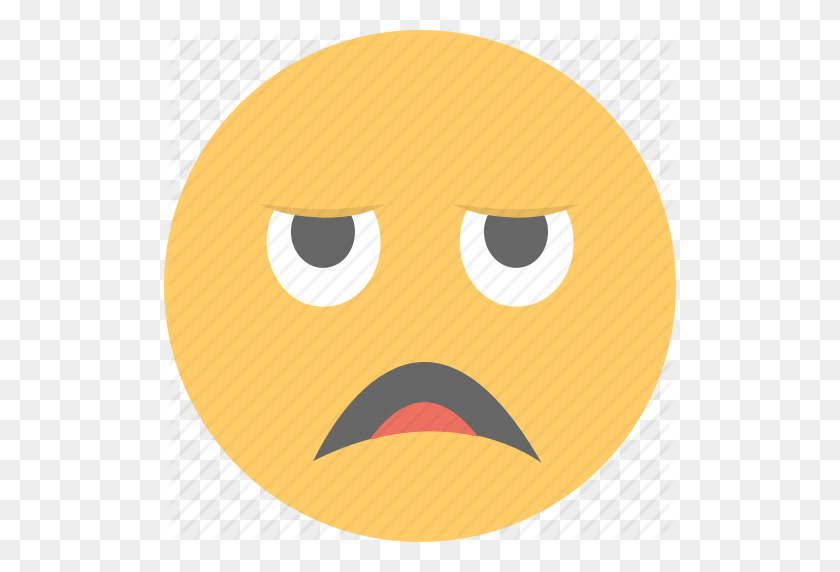 512x512 Angry, Annoyed, Bored Face, Emoji, Smiley, Tired Face Icon - Angry Face Emoji PNG